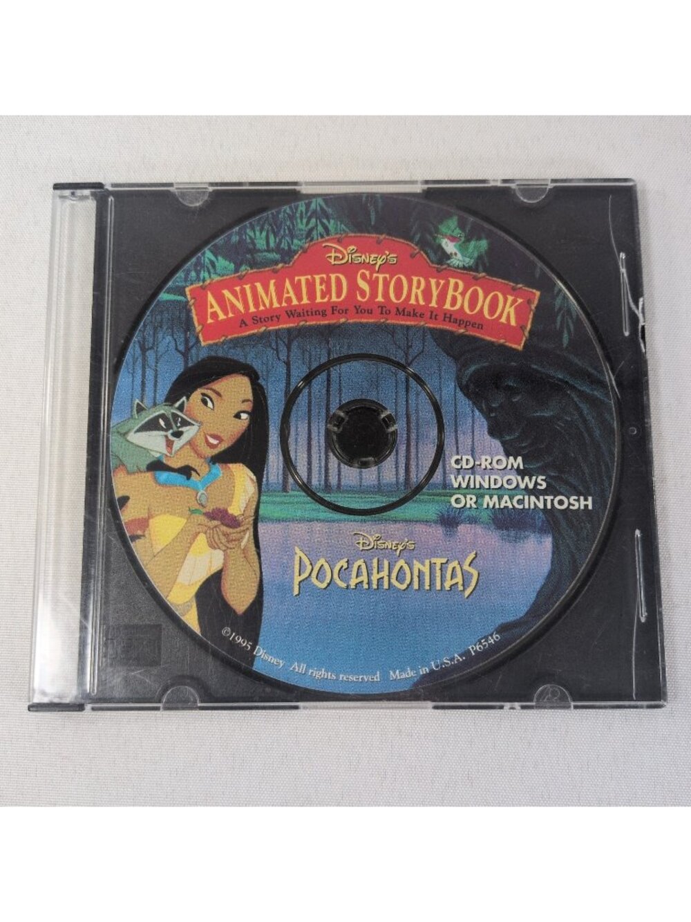 Disney's Pocahontas Animated StoryBook 1995 PC Mac Windows 95 / 98 Game Disc